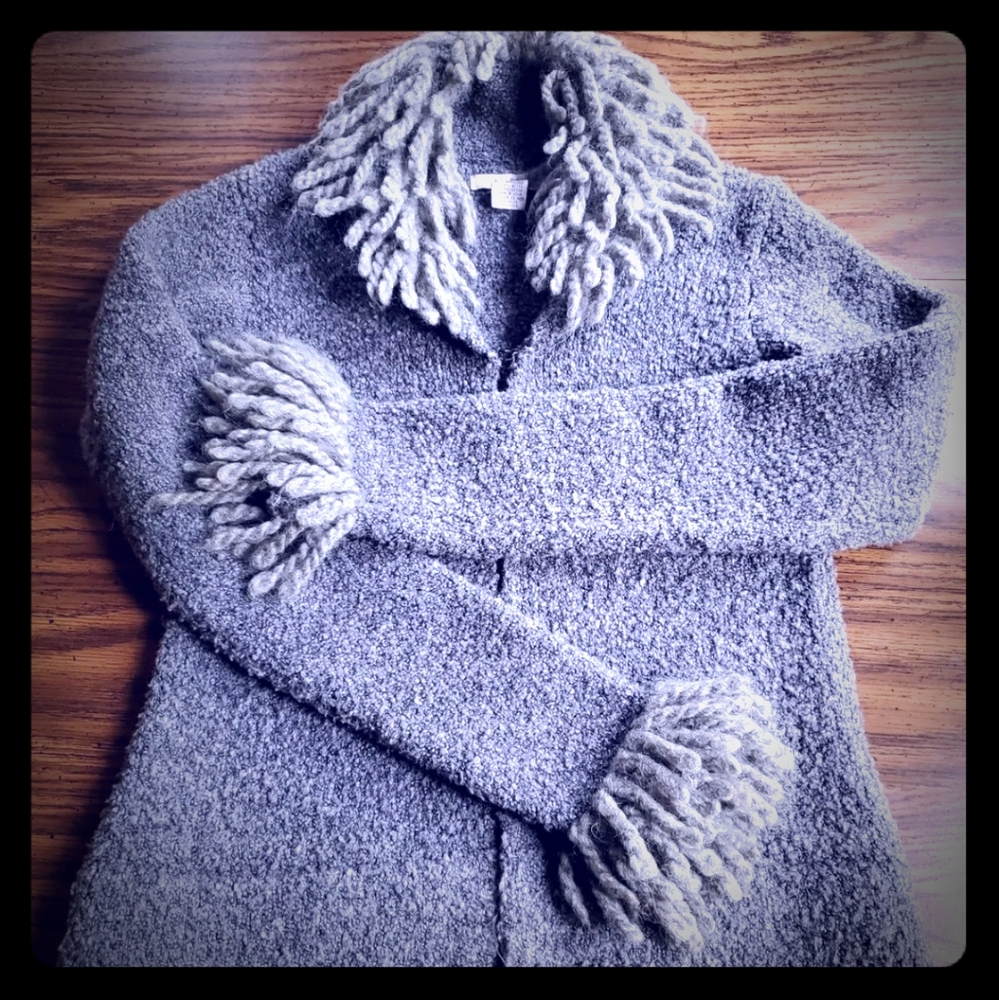 Vintage Free People Funky Fringe Cardigan Sweater